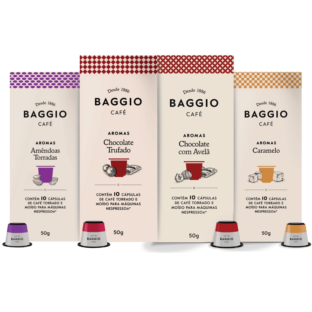 Kit 40 Cápsulas Cafe Gourmet Baggio Para Cafeteira Nespresso