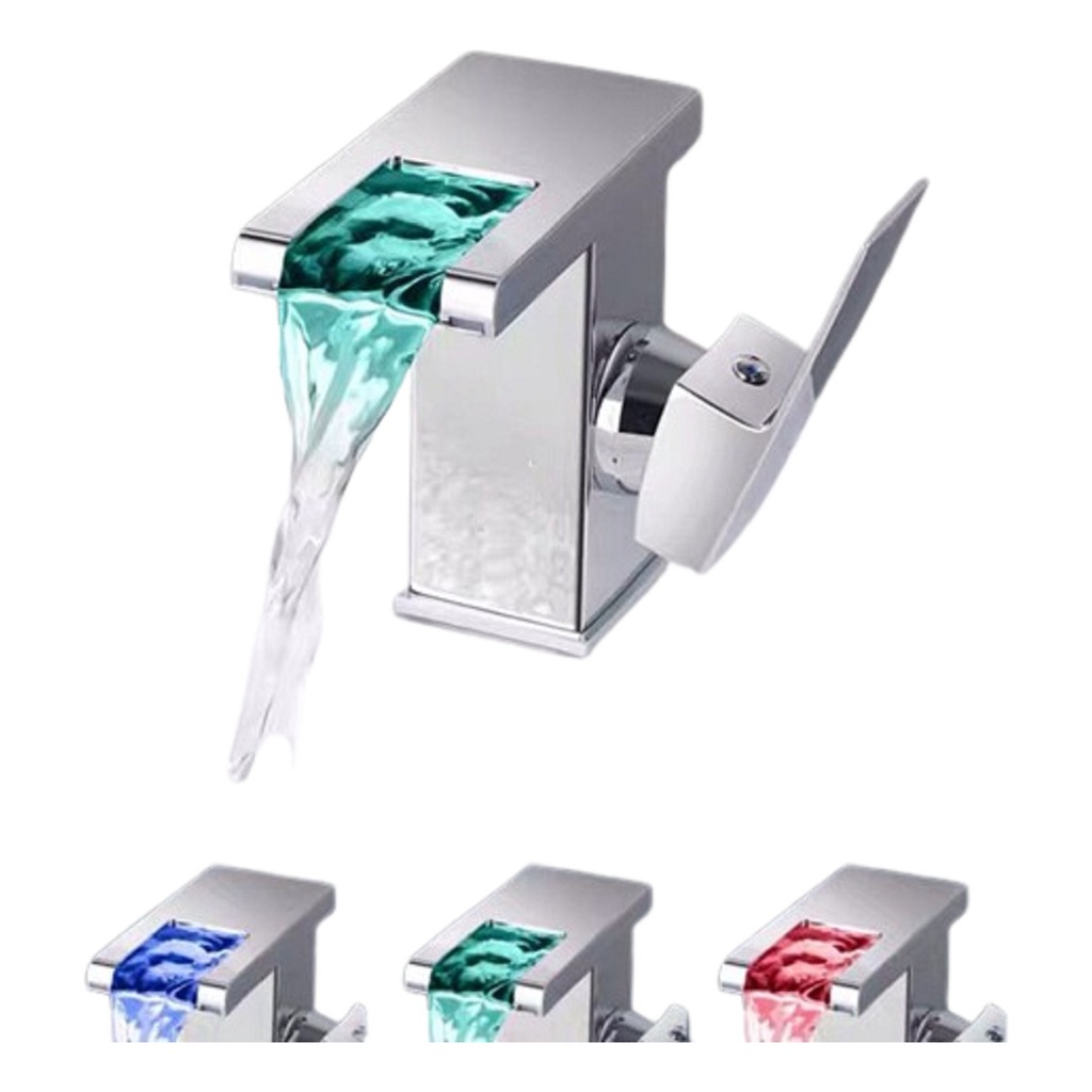 Torneira Cuba Banheiro Lavatorio Misturador Luxo Com Led 09#