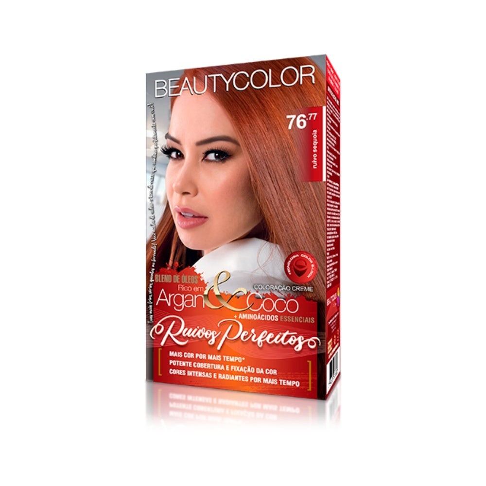 Tintura Beauty Color Ruivos Perfeitos Kit 76.77 Ruivo Sequoia