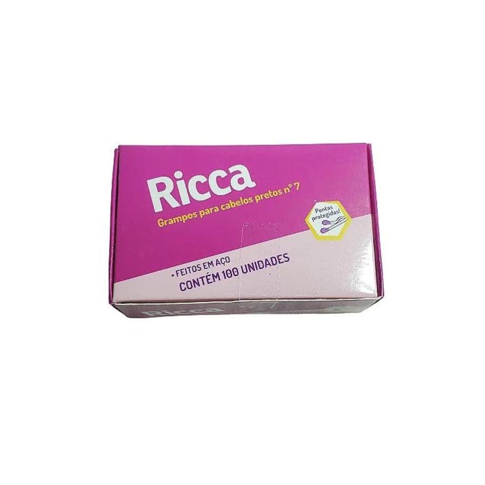 Grampos De Cabelo Ricca Nº5 Preto 122 c/100un em Oferta na Shopee
