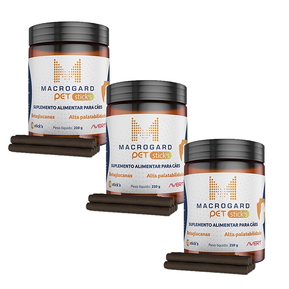 3Un Macrogard Pet Sticks 210g Avert em Oferta na Shopee