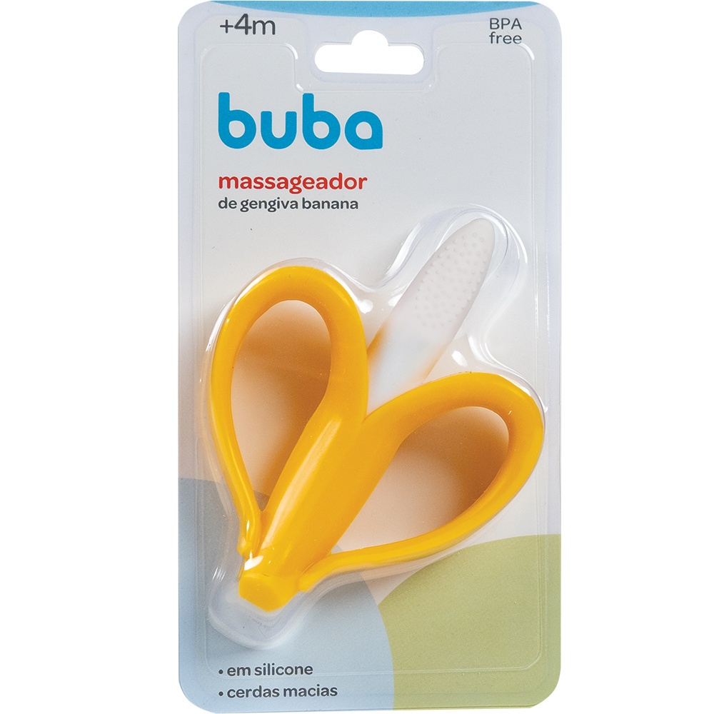 Mordedor Banana Massageador De Gengiva Bebe Buba