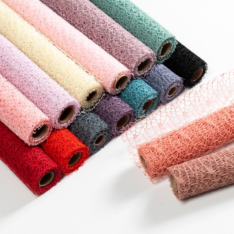 Dia Dos Namorados Das Mães Gaze Jacquard Net Gauze Bouquet Papel De Embrulho Floral