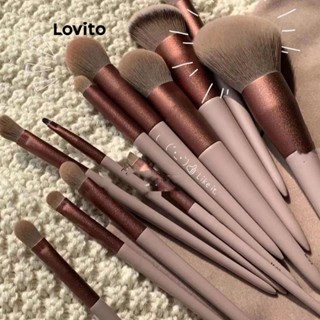 Lovito Beleza Bolsa com 13 Tipos de Peças Multifuncionais Pincéis para Maquiagem Feminina LBT01033