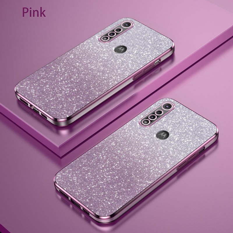 Para Motorola Moto One Macro Case À Prova De Choque TPU Glitter Eletroplated Phone Casing Back Cover em Oferta na Shopee