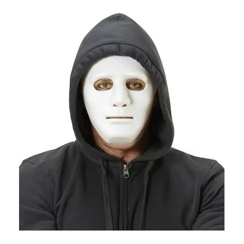 Kit 10 Máscaras Branca Lisa Sem Face Fantasia Halloween