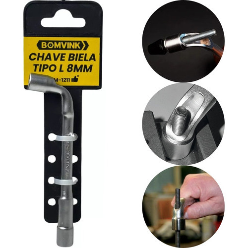 Chave Biela Tipo L De 8mm Vazada Com Furo Passante em Oferta na Shopee