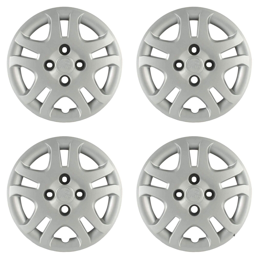 Calota Aro 14" cor Prata Mod Fiesta Hatch/Sedan 11/13 (Jogo c/ 4 Calotas) Grid - 026CB-PTA-E em Oferta na Shopee