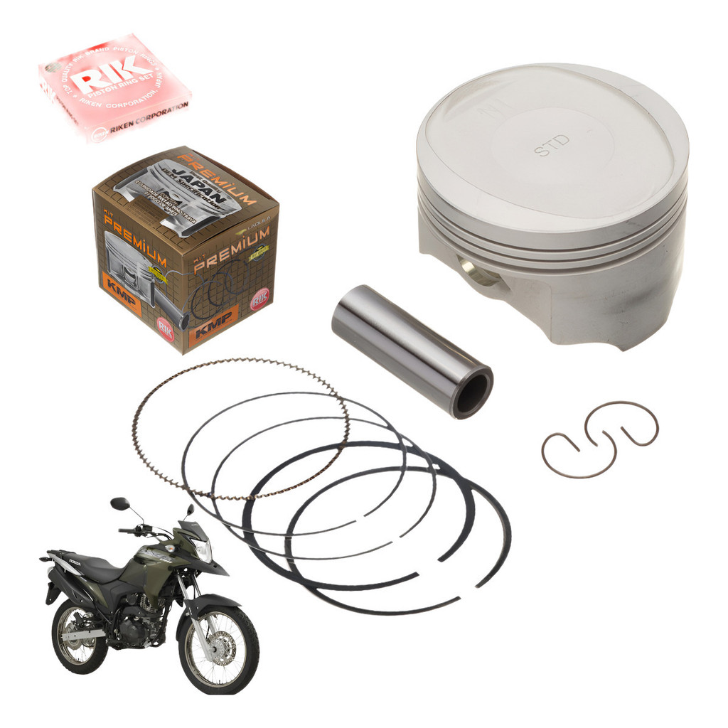 Kit Pistao C/anel Rik Premium Xre 190 Std 0.25 0.50 1.00 em Oferta na Shopee