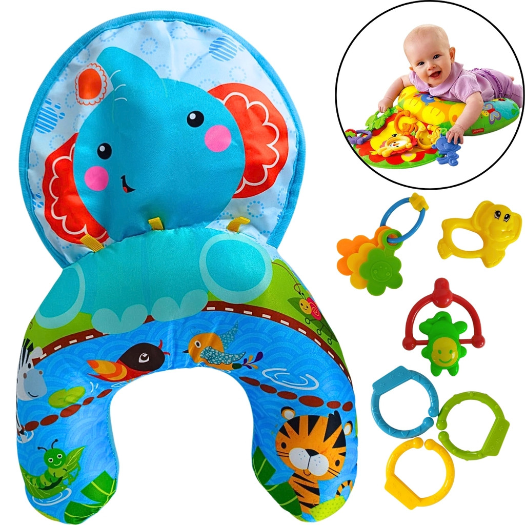 Almofada de Atividades Interativas Elefante para Bebês Castela em Oferta na Shopee