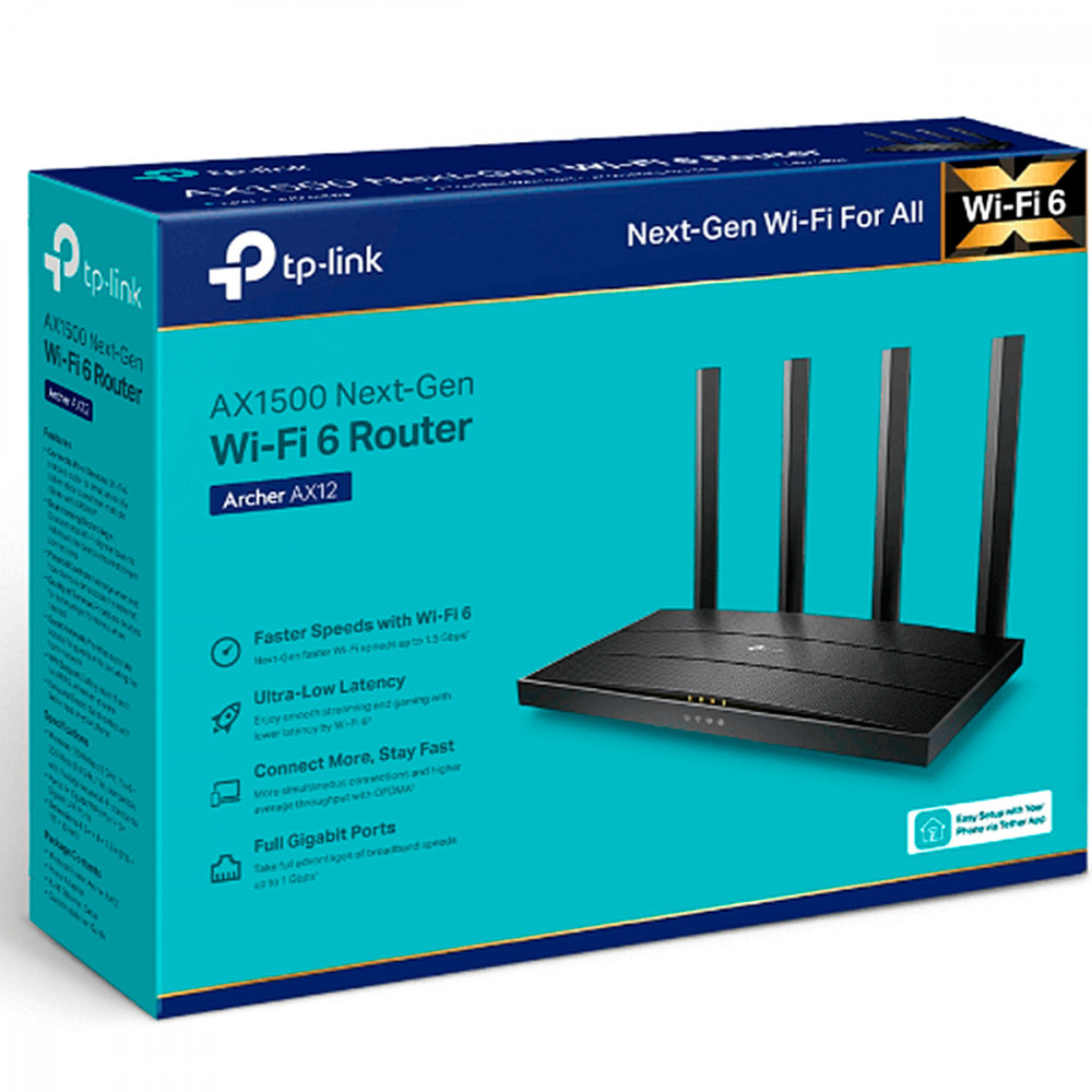 Roteador TP-Link Archer AX12 AX1500 Wireless Dual Band Wi-Fi 6 - Computers & Accessories