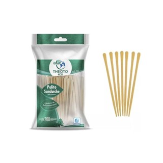 Palito Sanduíche Com 200 Unidades Theoto para Lanche de Metro Hamburguer Restaurante Finger Food 9cm em Oferta na Shopee