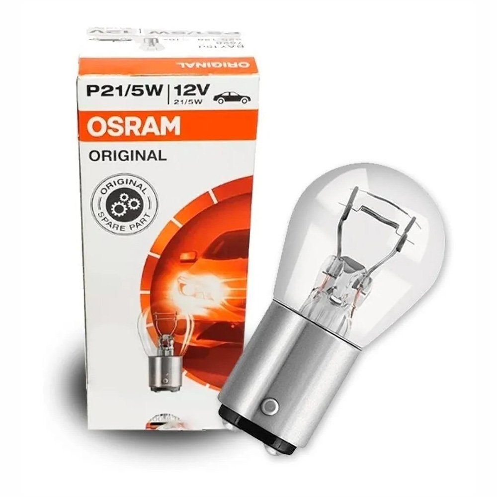 Lâmpada Osram 2 Polos P21/5W Lanterna e Freio 12v 21W/5W Unitário