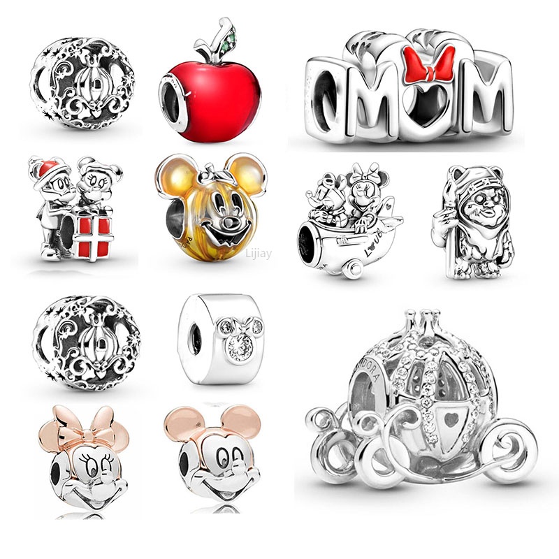 LI Berloque Pendants 925 Charms Cute cartoon mouse Para Pulseira Acessórios Clássicos Presentes De Moda