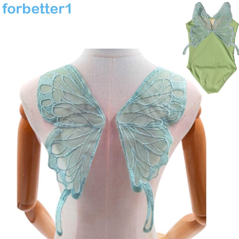 Apliques De Asas De Borboleta FORBETTER , Remendo Em Tecido De Renda De Tule 3D De Organza