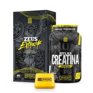 Kit Zeus Extreme + Atlas Creatina 60 caps + Porta Cápsulas