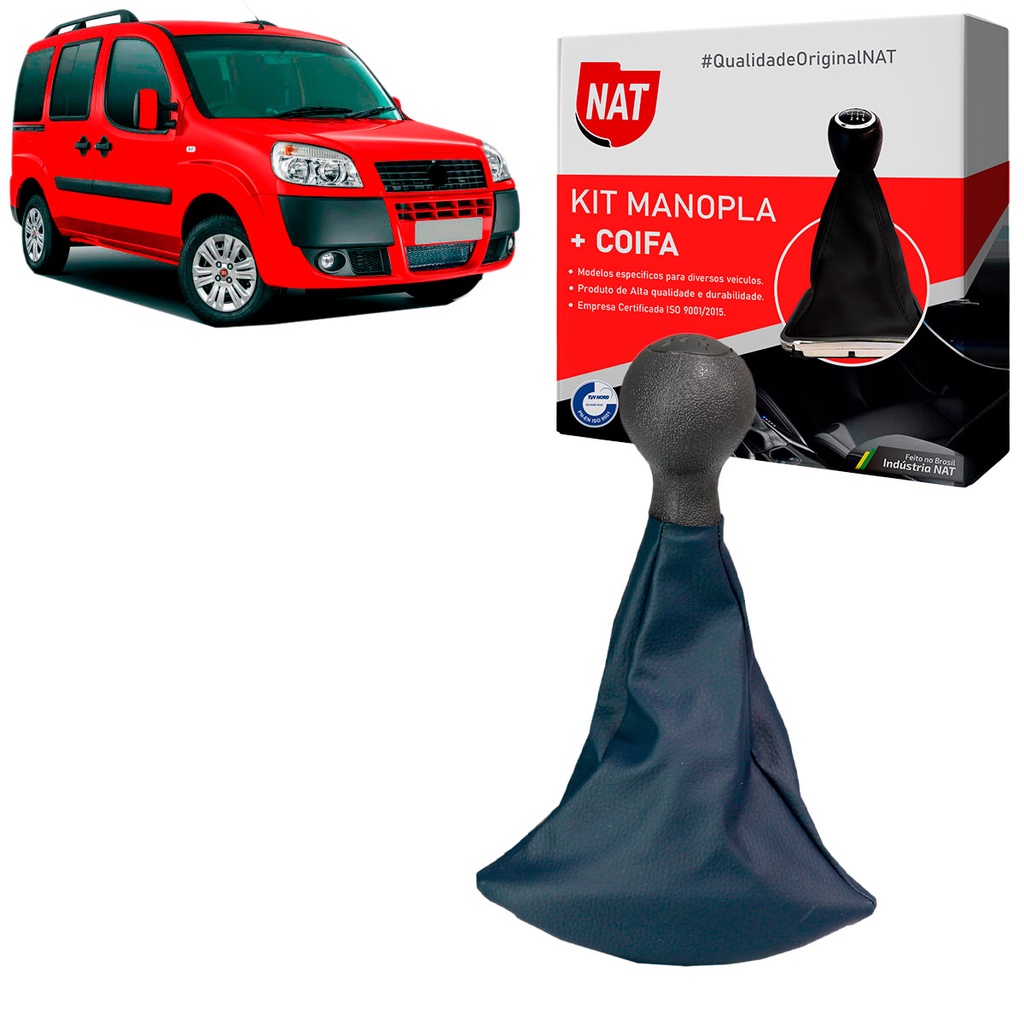 Manopla + Coifa Fiat Doblo Ano 2002 Até 2014 em Oferta na Shopee