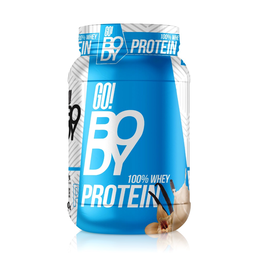 Whey Protein 100% Pure 900g Go Body Com Whey Importado Para Ganho De Massa Muscular e Força