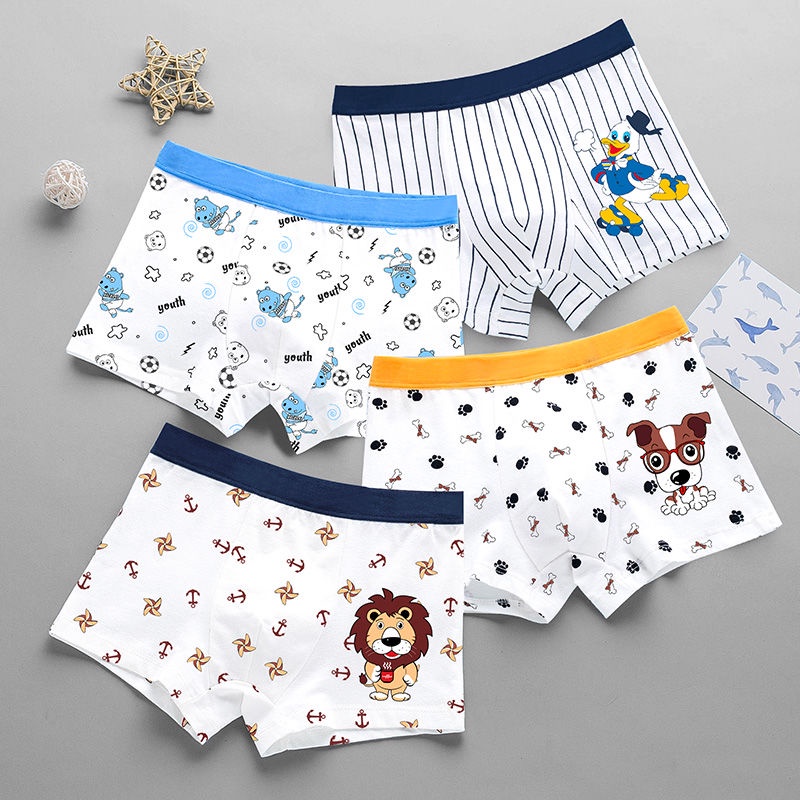 Cuecas boxer masculinas de algodão puro, cuecas boxer de algodão puro 10 bebês meninos crianças médias grandes cuecas bo