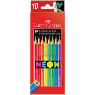 Lápis de cor 10 cores neon 120410N Faber-Castell