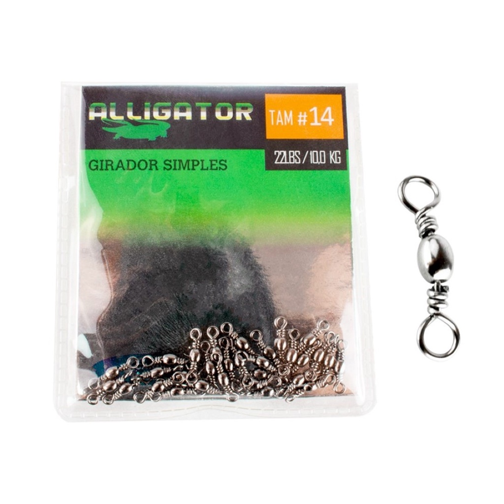 Girador Simples Para Pesca Tamanho 14 30un. - Alligator em Oferta na Shopee