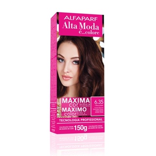 Tintura Alta Moda 6.35 Louro Escuro Dourado Acaju em Oferta na Shopee