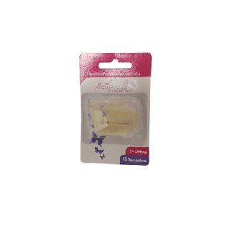 Unha Postiça Fhaces Nail Quadrada Longa Cartela C/24 CT404 em Oferta na Shopee
