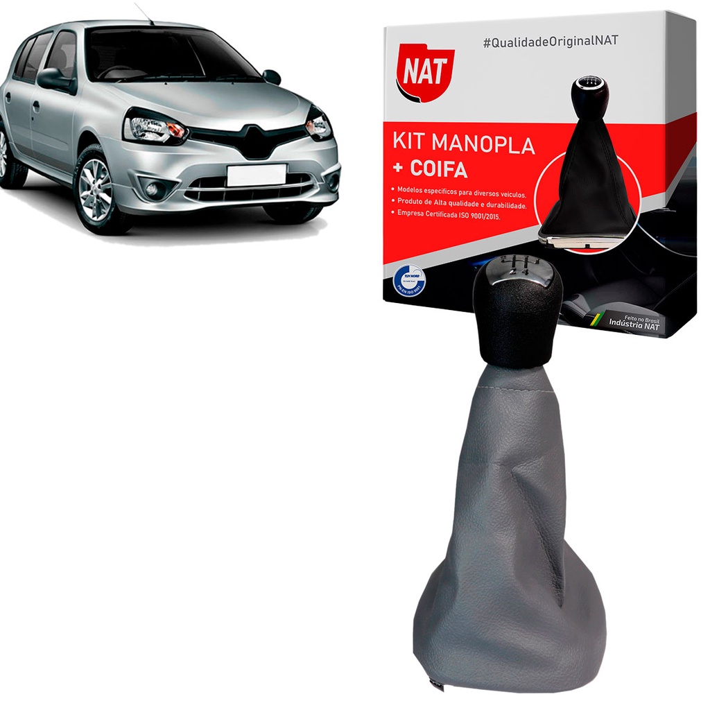 Manopla + Coifa Renault Clio 2000 Até 2016 em Oferta na Shopee