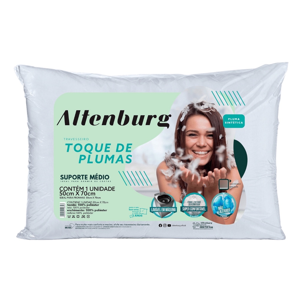 Travesseiro Altenburg Pluma: Onde Comprar | BuscaProdutos
