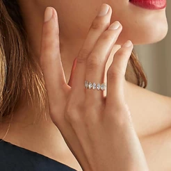Anel De Casamento Vnox White Zircon Cubic Ring for Women , 18K Brilhante 8MM Jóias De Aço Inoxidável , Presente Para Ela