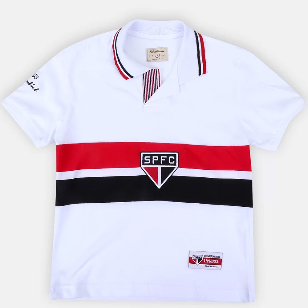 Camisa São Paulo Retrô Bi-Mundial 92/93 Infantil Juvenil Unissex Oficial em Oferta na Shopee