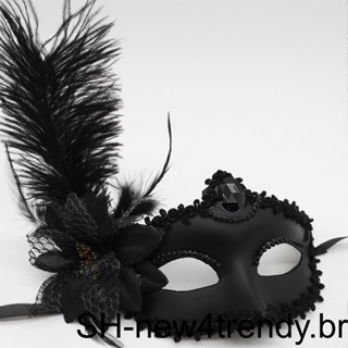 Máscara Não Tóxica E Sem Odor Para Mulheres Do Baile De Finalistas Festas Máscara Veneziana Sexy Diamante De Veneza Flor De Pena Festa De Carnaval Performance Traje Roxo Sex Lady Martijn