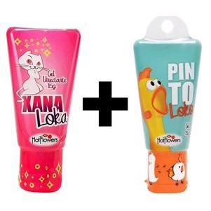 Gel Lubrificante XANA LOKA Excitante Feminino + Gel Estimulante Masculino PINTO LOKO SEX SHOP