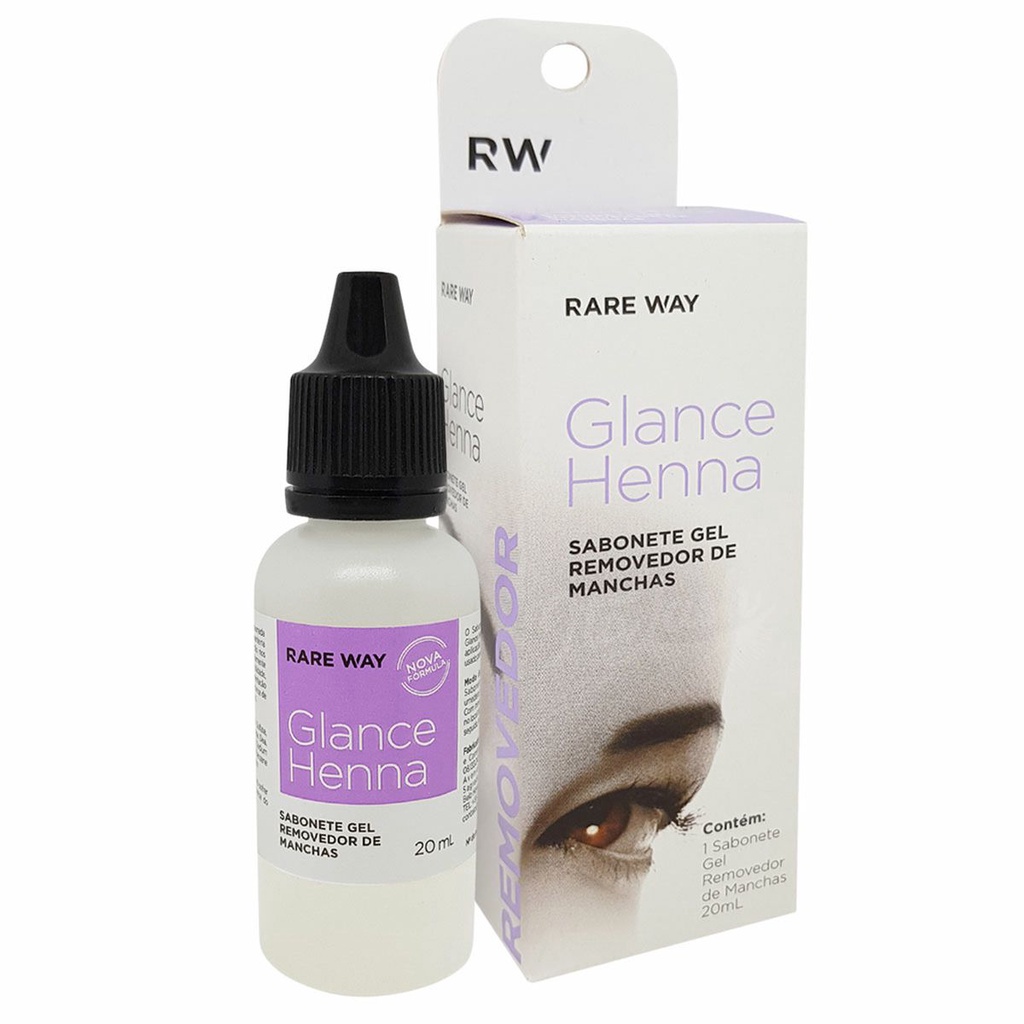 Gel Removedor de manchas Glance Henna sabonete Rare Way 20ml