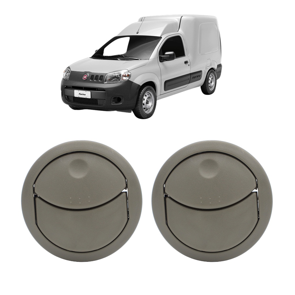 Jogo 2 Difusores De Ar Cinza Uno Vivace 2010 Até 2014 Fiorino 2014 Até 2020 Lateral