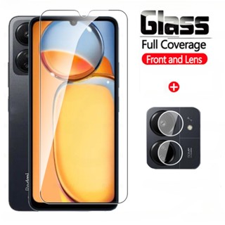 Filme De Lente De Câmera De Vidro Temperado 2 Em 1 Para Xiaomi Redmi 13C 12C Nota 12S 13 12 Pro 4G 5G HD Protetor De Tela