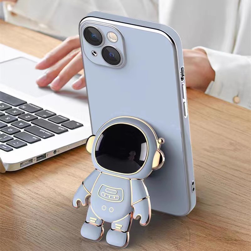 Suporte De Telefone Celular Astronauta Binge-watching Lazy Electroplating