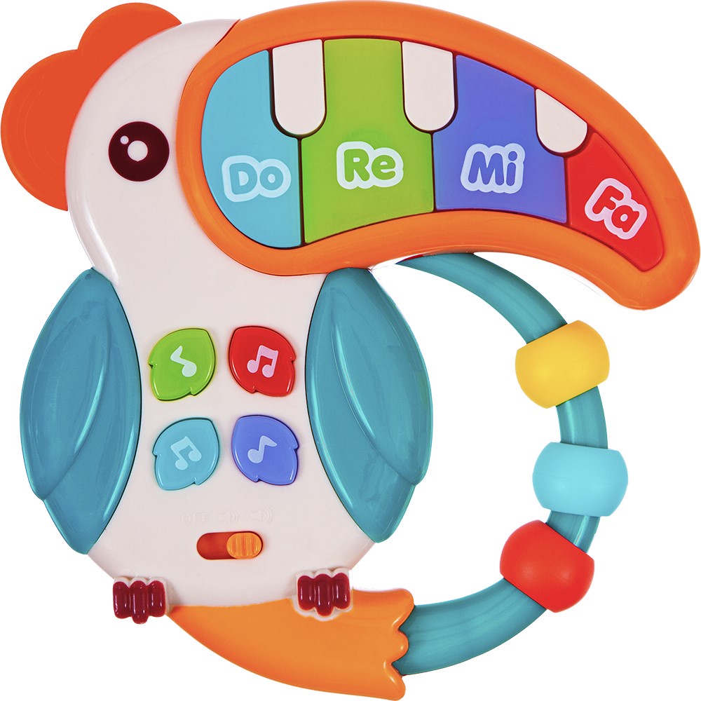 Brinquedo Bebe Tucano Musical Divertido Colorido Atividades Buba em Oferta na Shopee