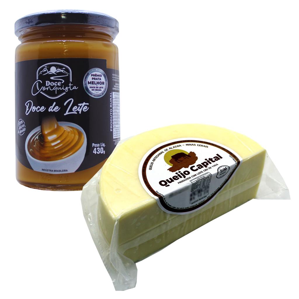 KIT MINEIRO DOCE DE LEITE CONQUISTA 430G QUEIJO CAPITAL 500G