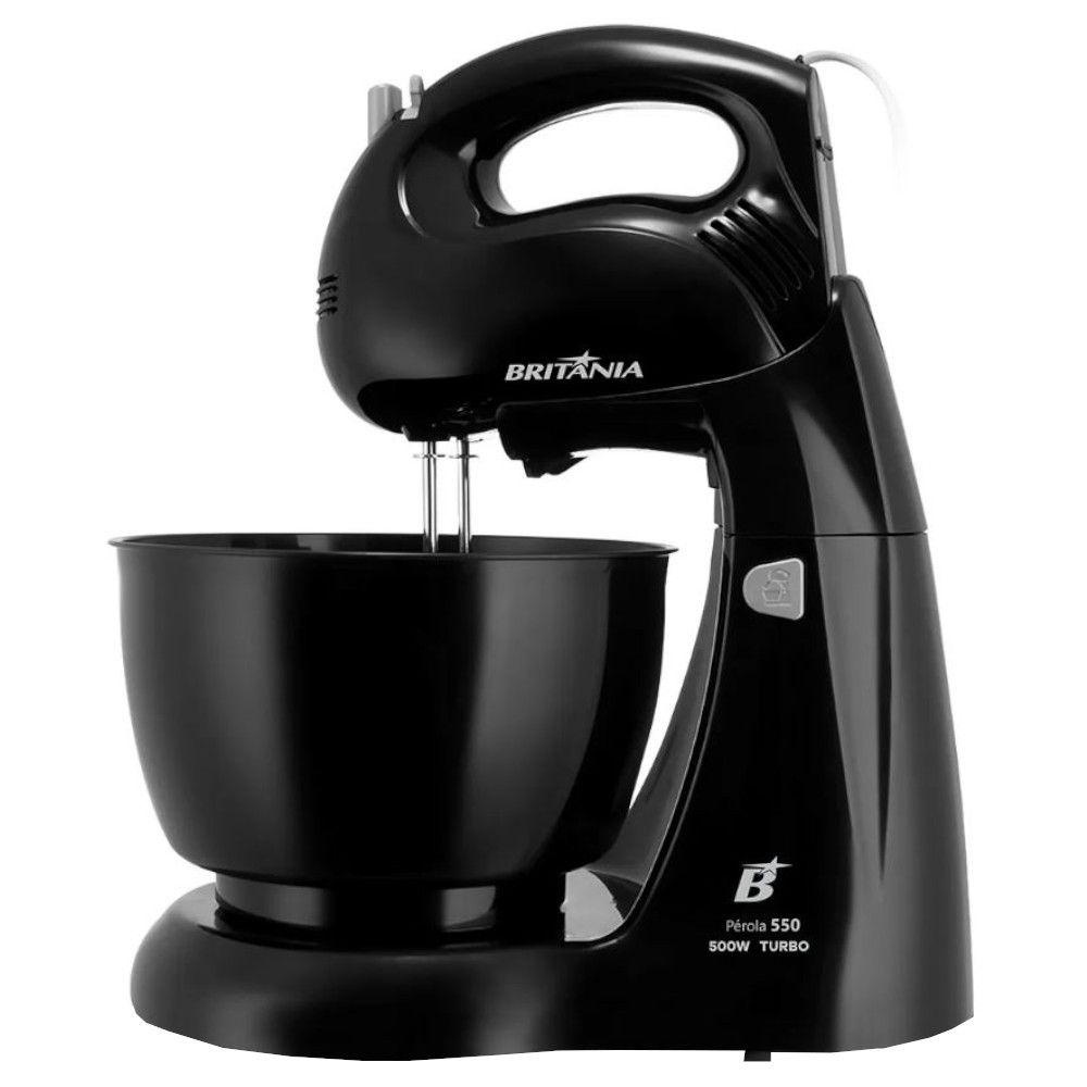 Batedeira Britânia Pérola 550 4 Velocidades + Turbo 500W Preto - Home Appliances