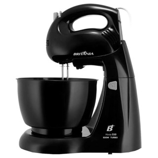 Batedeira Britânia Pérola 550 4 Velocidades + Turbo 500W Preto