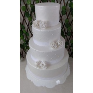 bolo fake 4 andar com rosas e rendas para casamento e aniversários em Oferta na Shopee