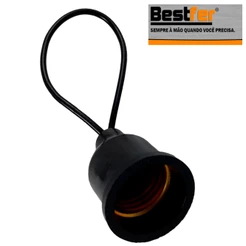 Soquete E-27 Com Rabicho Blindado 6A 250V Reforçado Bestfer