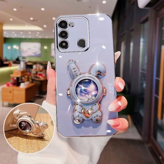 Estojo De Proteção Para Telefone À Prova De Choque Tecno Spark Go 2022 8C KG5k KG5j Cute 3D Starry Rabbit Stand Bracket