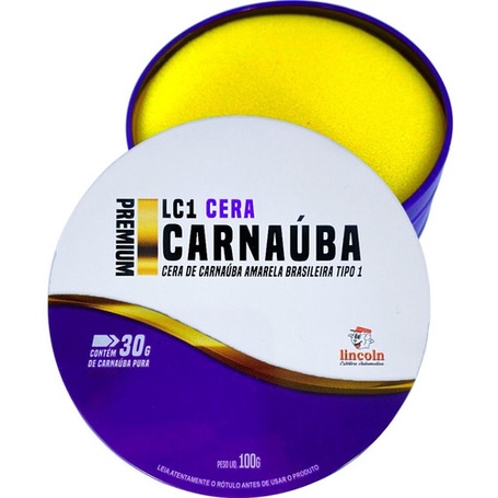 Lc1 Cera De Carnauba Premium 100g Em Pasta Lincoln