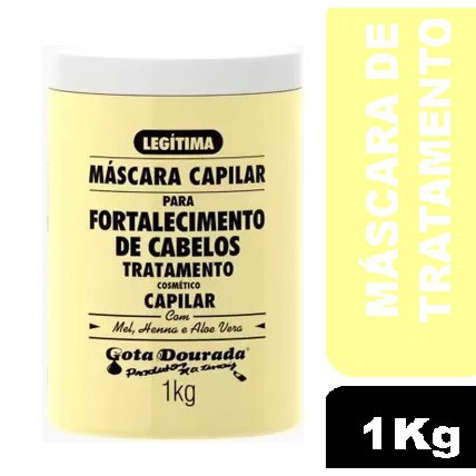 Máscara Capilar Gota Dourada de Fortalecimento e Crescimento - 1Kg