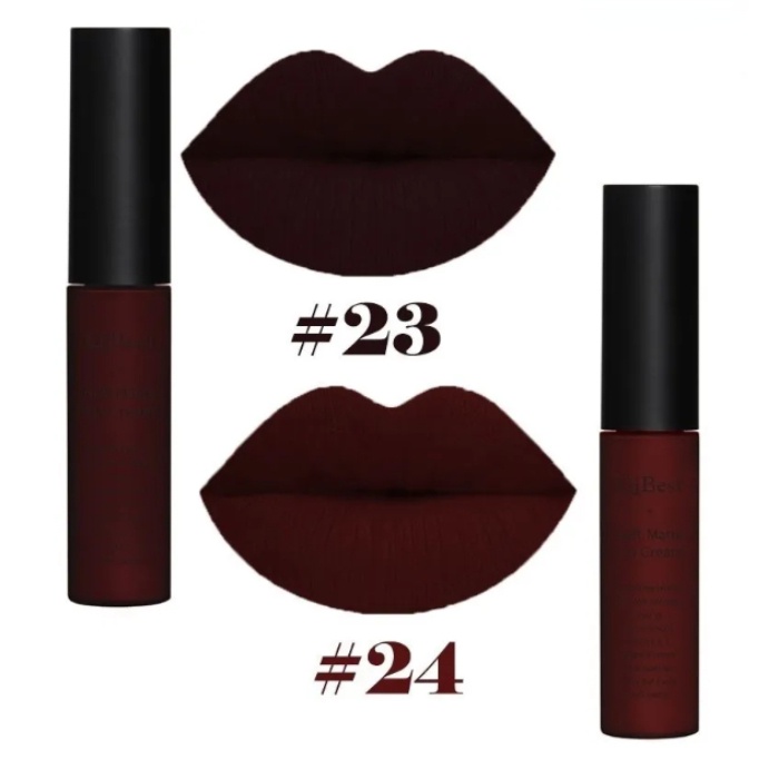 Qibest Batom Líquido Fosco À Prova D'água De Longa Duração em Oferta na Shopee