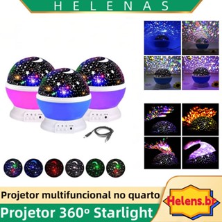 Mini lâmpada projetor giratório bola estrela festa infantil estrela rio lua colorida decoração luz noturna lâmpada