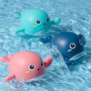 Decoração Baby Bath Toys Pool Beach Classic Chain Clockwork Water Toy Bathing Cute Duck Turtle Dolphin Para Crianças Brinquedos De Banho Com Água Novo