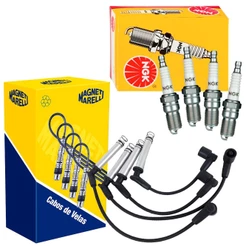 Kit Vela e Cabo de Ignição Fox 1.0 1.6 2003 a 2005 Ngk Mahle